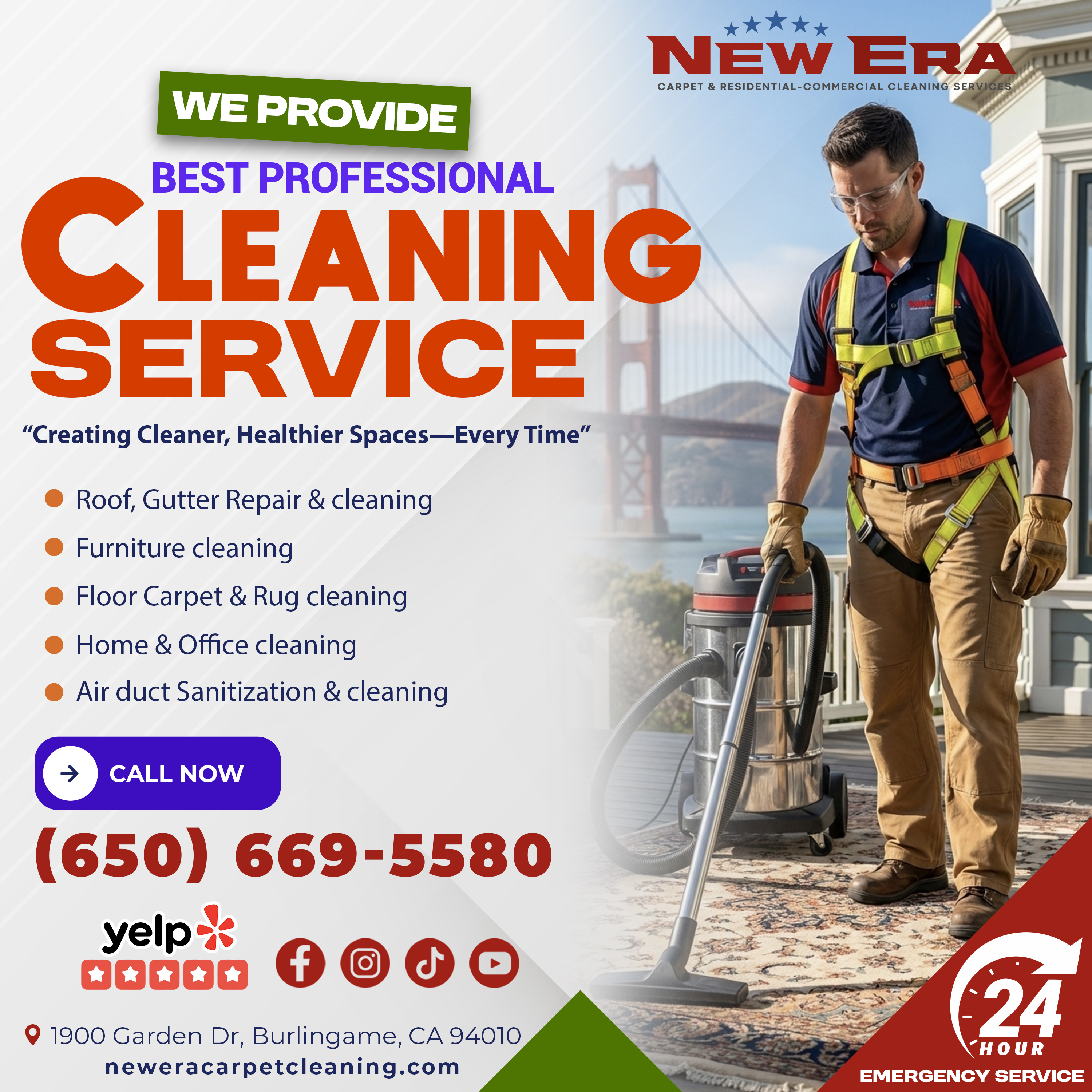 Bay Area Cleaning Services Carpet rug air Duct