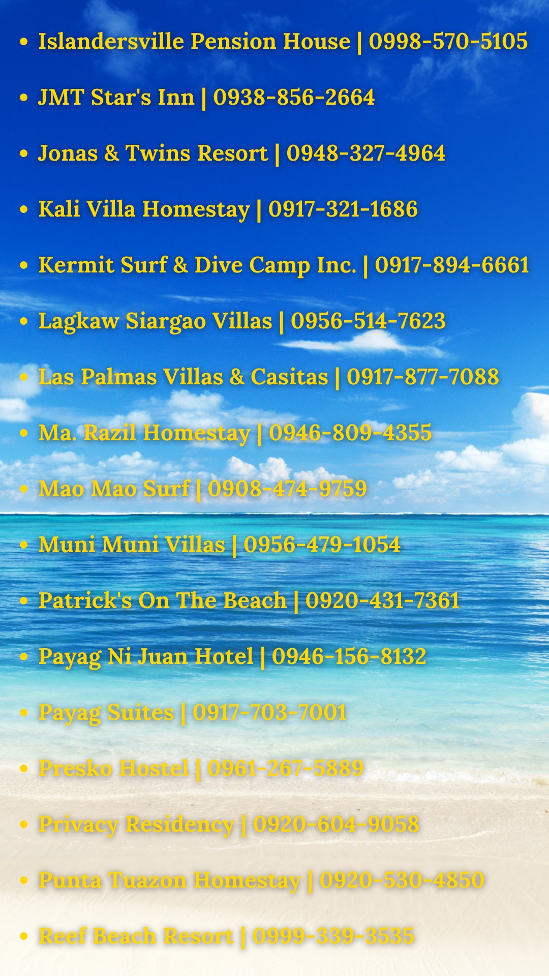 gl siargao  travel requirements accredited hotels